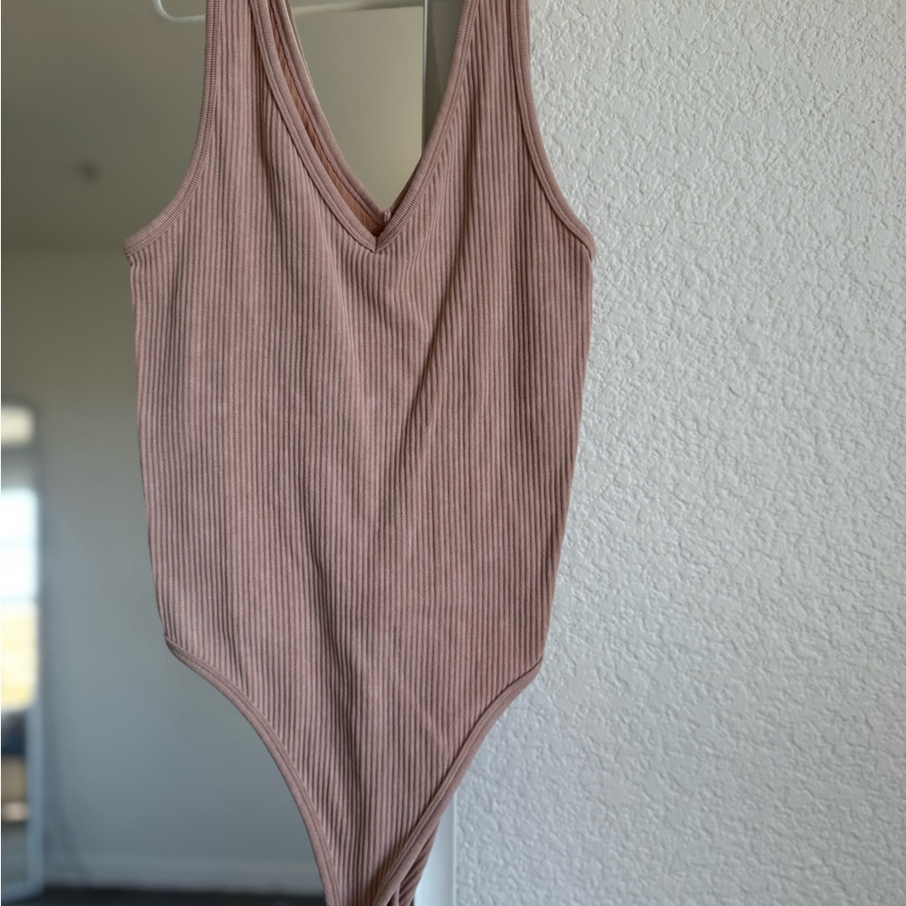 Kids Ribbed One Piece in Pink